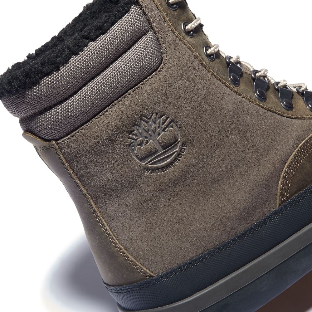 Botas de Nieve Timberland Argentina Hombre - Ashwood Park Waterproof - Verde Oliva/Negras - ELHTUX-8